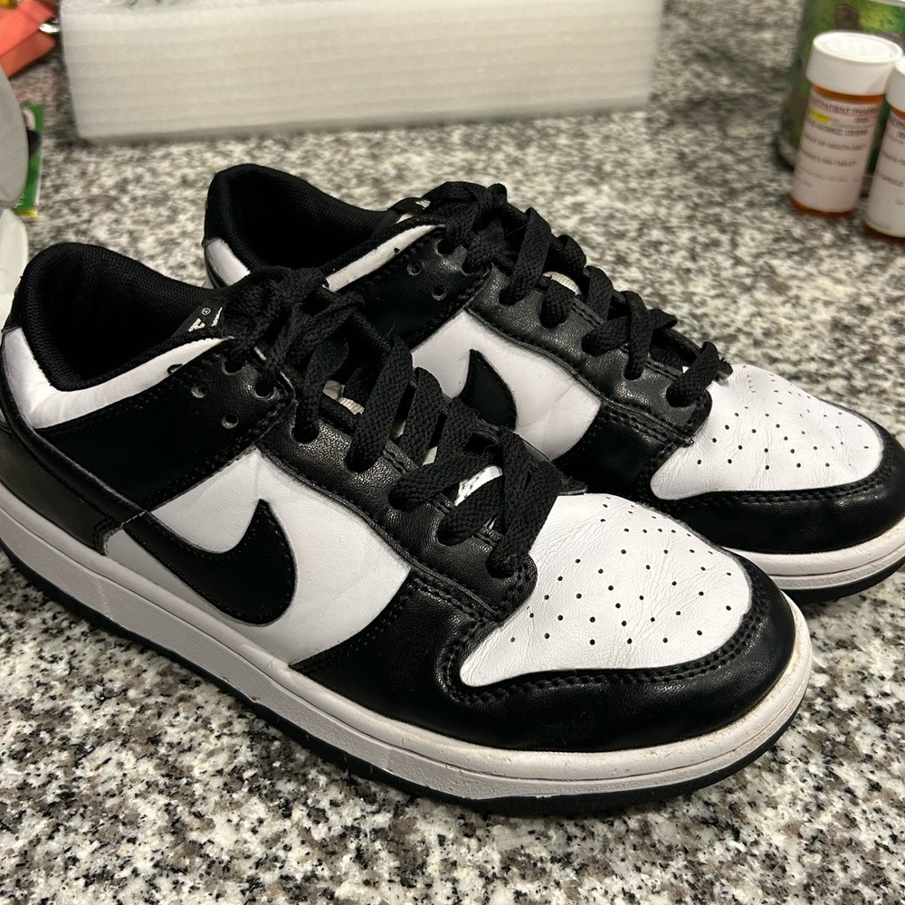 Nike Black and White dunks.W 6.5